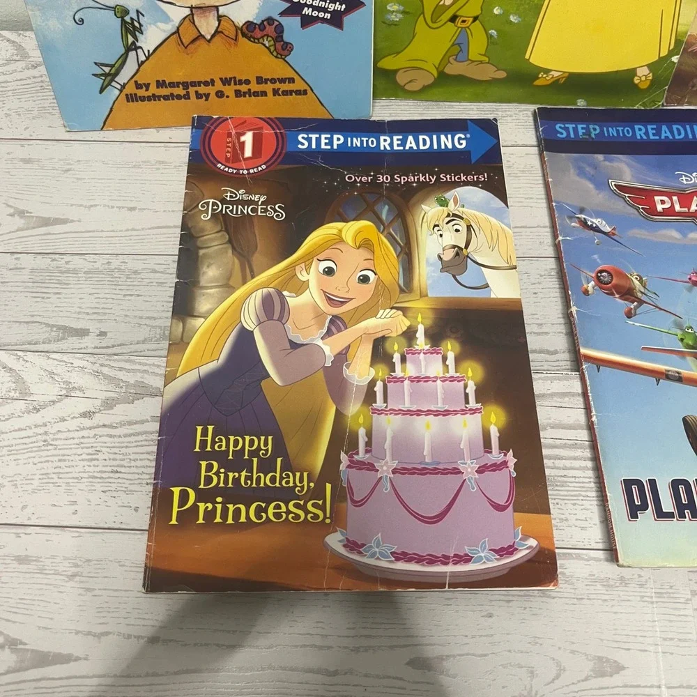 Step Into Reading Level 1 Book Lot Disney Princess Planes I Like Bugs 5 Books